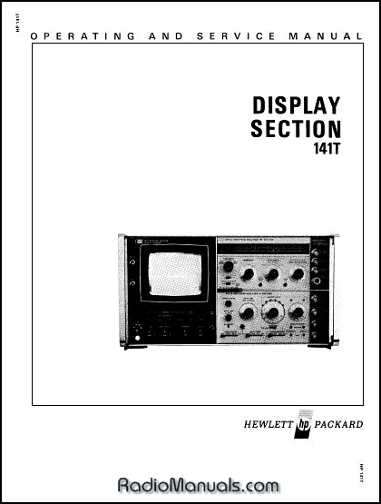 HP 141T Display Section Service & Operation Manual