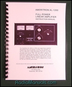 Ameritron AL-1200 Instruction Manual - Click Image to Close