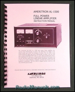 Ameritron AL-1500 Instruction Manual