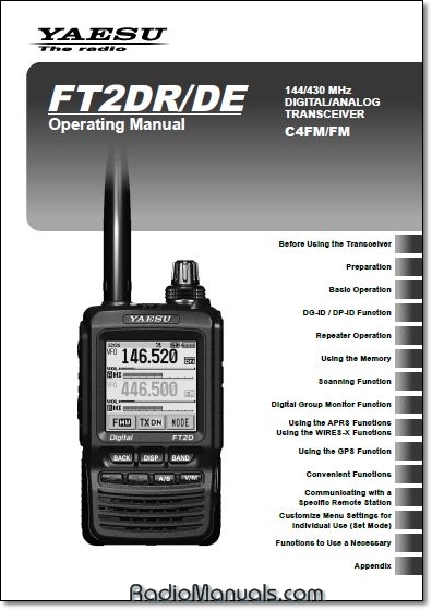 Yaesu FT2DR/DE Instruction Manual - Click Image to Close