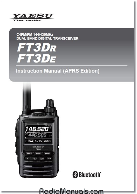 Yaesu FT3Dr FT3De Instruction Manual APRS Edition