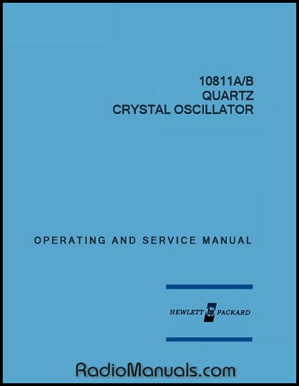 HP 10811A/B Operating & Service Manual HP 10811A/B Operating & Service Manual