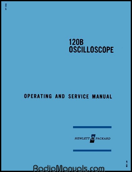 Hewlett Packard Operating & Service Manual for the 1707B Oscilloscope 