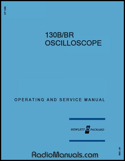 HP 130B / BR Operatiing and Service Manual HP 130B / BR Operatiing and Service Manual