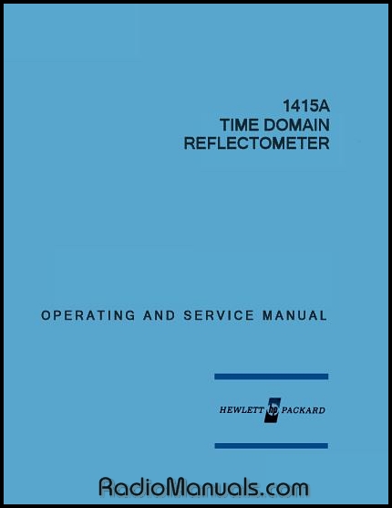 HP 1415A Operating & Service Manual HP 1415A Operating & Service Manual
