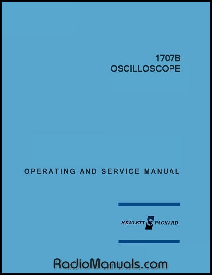 HP 1707B Operating & Service Manual HP 1707B Operating & Service Manual
