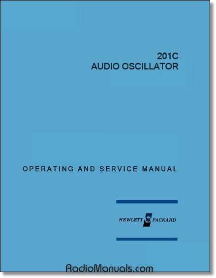 HP 201C Operating & Service Manual HP 201C Operating & Service Manual