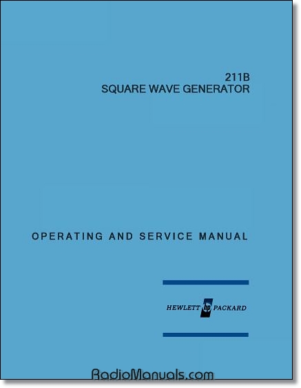 HP 2011B Operating & Service Manual HP 2011B Operating & Service Manual