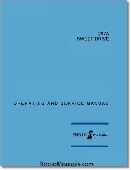 HP 297A Operating & Instruction Manual HP 297A Operating & Instruction Manual