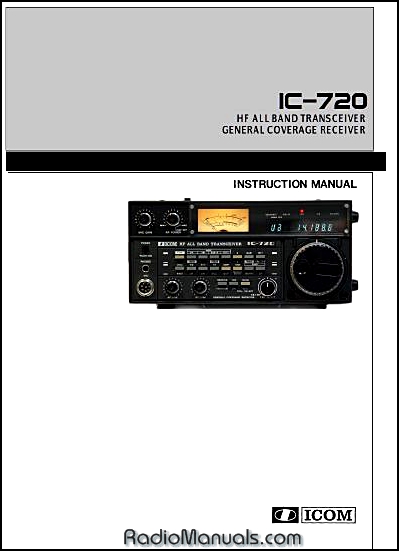ICOM IC-720 Instruction Manual