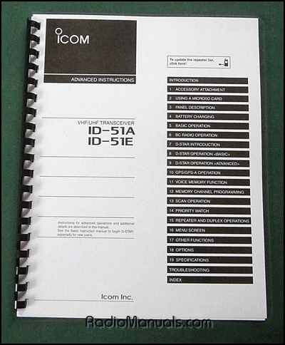 Icom ID-51A / ID-51E Instruction Manual Icom ID-51A / ID-51E Instruction Manual