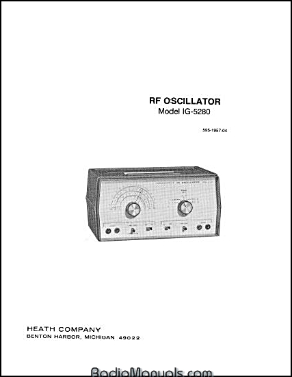 Heathkit IG-5280 Assembly and Instruction Manual - Click Image to Close