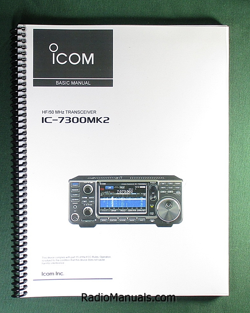 Icom IC-7300 Basic Instruction Manual