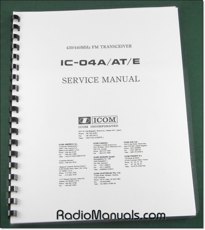 Icom IC-04GA/AT/E Service Manual