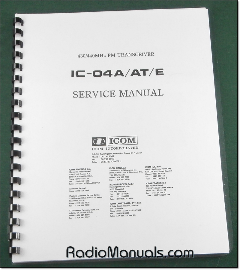 Icom IC-04GA/AT/E Service Manual - Click Image to Close