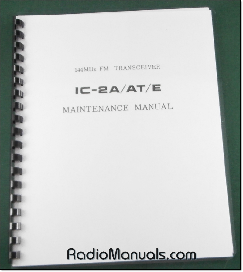 Icom IC-2A/AT/E Service Manual - Click Image to Close