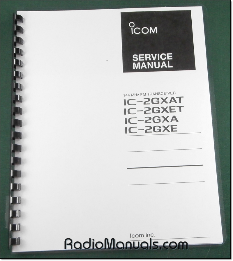 Icom IC-2GXA/AT/E/ET Service Manual