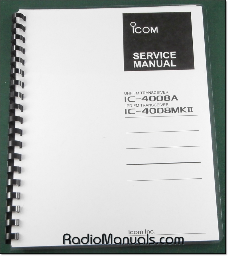 Icom IC-4008A / 4008MKII Service Manual - Click Image to Close