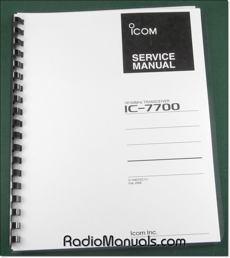 Icom IC-7700 Service Manual