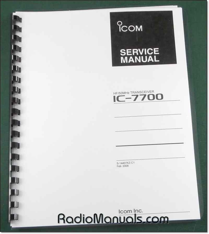 Icom IC-7700 Service Manual - Click Image to Close