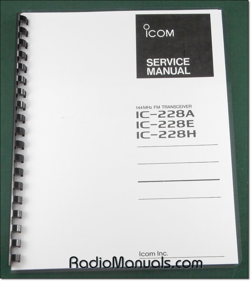 Icom IC-228A/E/H Service Manual - Click Image to Close