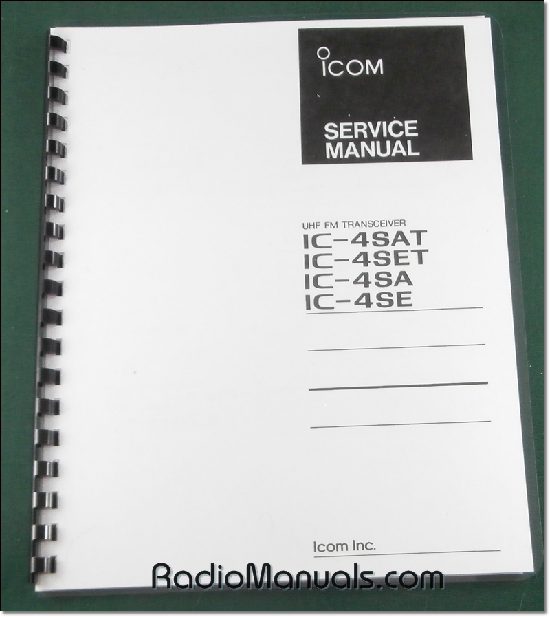 Icom IC-4 SA/SE Service Manual - Click Image to Close