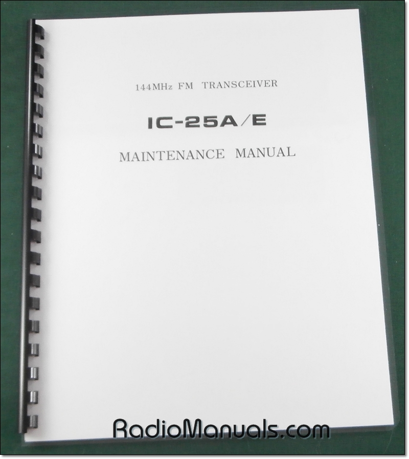 Icom IC-25A / IC-25E Service Manual - Click Image to Close