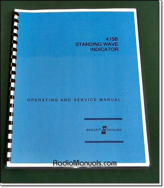 HP 415B Operating & Service Manual HP 415B Operating & Service Manual