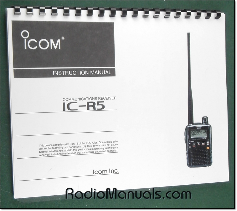Icom IC-R5 Instruction Manual Icom IC-R5 Instruction Manual