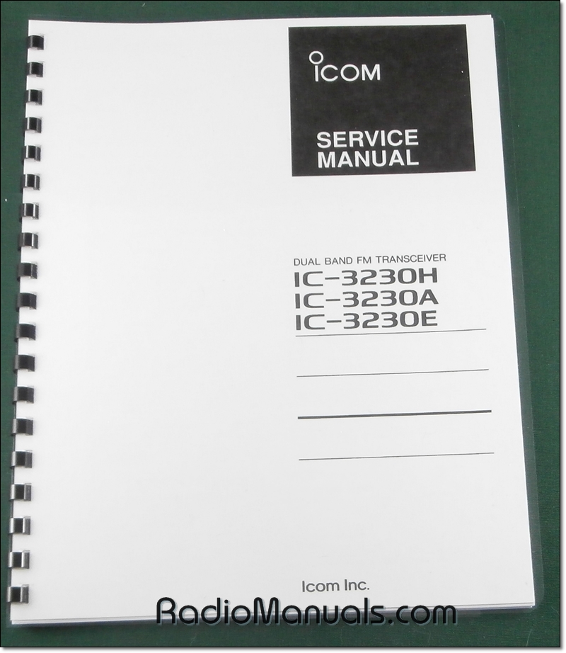 Icom IC-3230A/E/H Service Manual - Click Image to Close