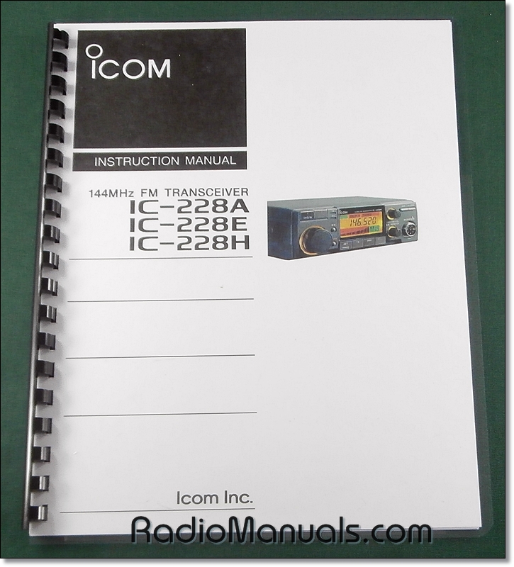 Icom IC-228A/E/H Instruction Manual