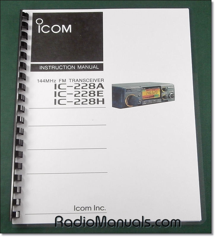 Icom IC-228A/E/H Instruction Manual - Click Image to Close