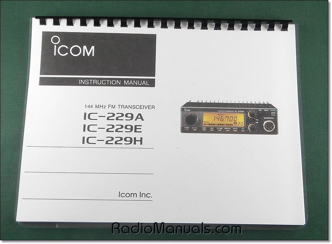 Icom IC-229A/E/H Instruction Manual - Click Image to Close