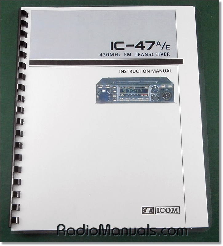 Icom IC-47A/E Instruction Manual