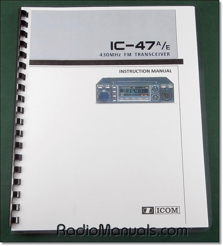 Icom IC-47A/E Instruction Manual - Click Image to Close