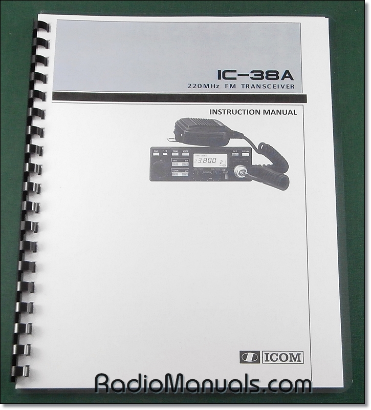 Icom IC-38A Instruction Manual