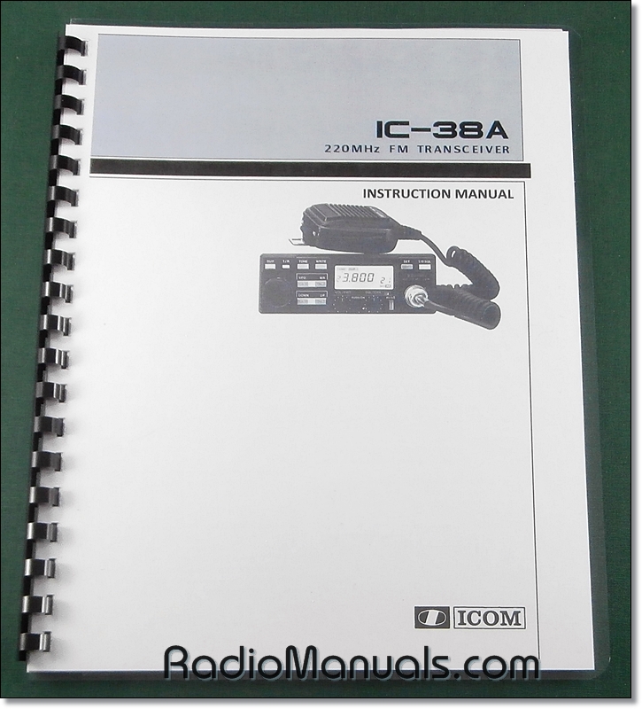 Icom IC-38A Instruction Manual - Click Image to Close