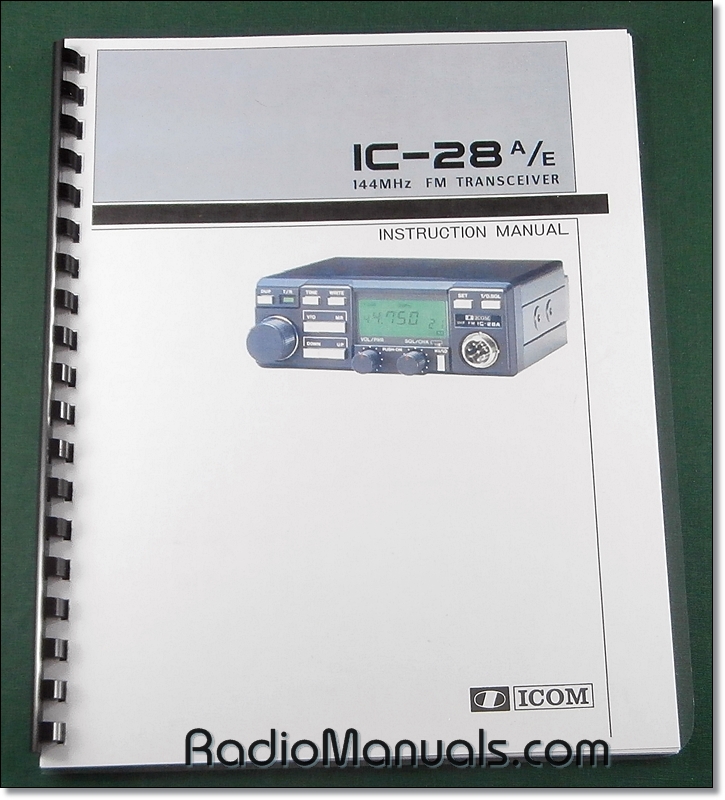 Icom IC-28A/E Instruction Manual
