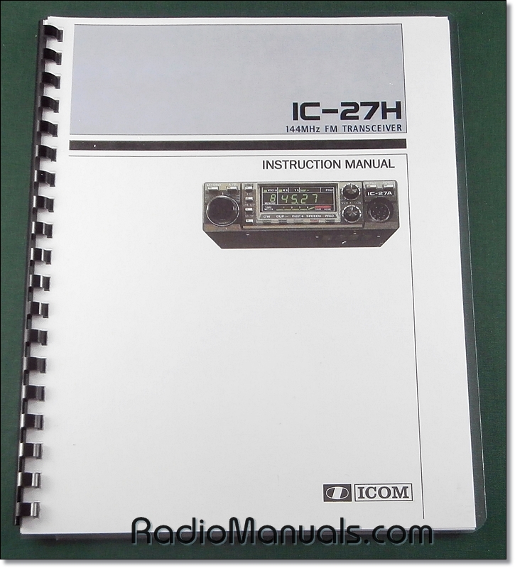 Icom IC-27H Instruction Manual