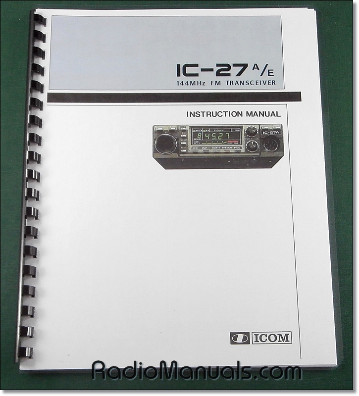 Icom IC-27A/E Instruction Manual