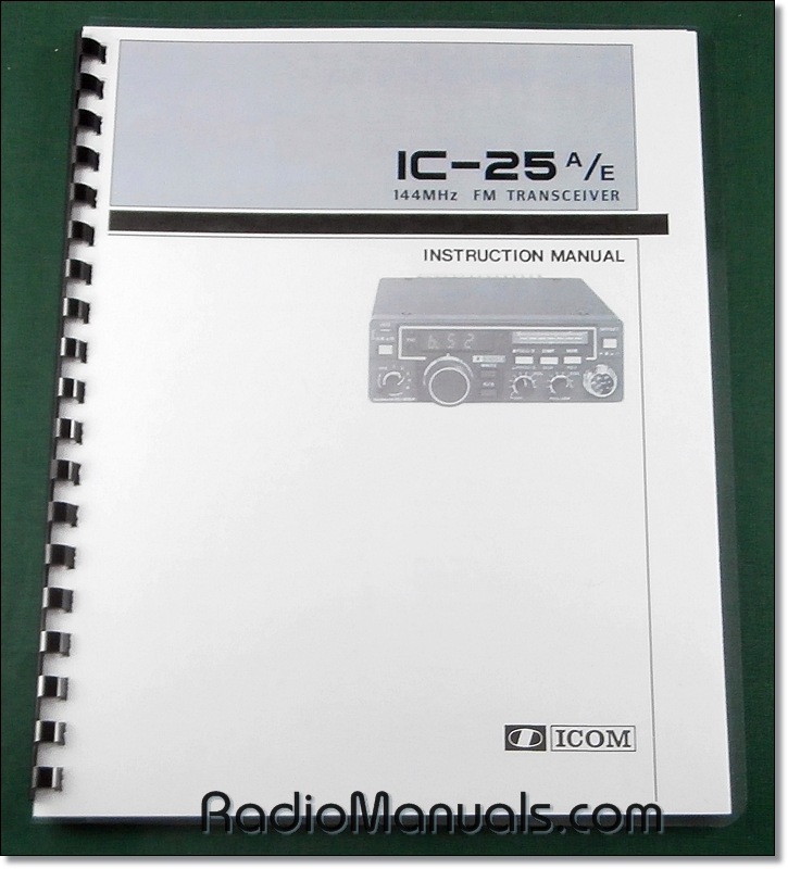 Icom IC-25A/E Instruction Manual - Click Image to Close