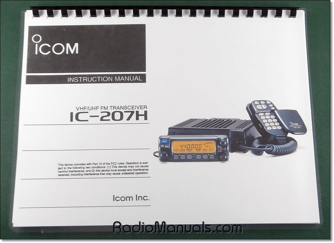 Icom IC-207H Instruction Manual