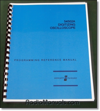HP 54502A Programming Reference Manual