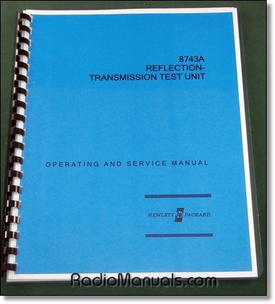 HP 8743A Operation & Service Manual HP 8743A Operation & Service Manual