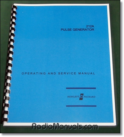 HP 212A Operating & Instruction Manual - Click Image to Close