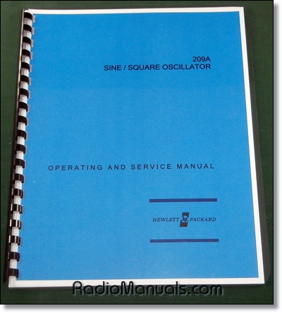 HP 209A Operating & Service Manual