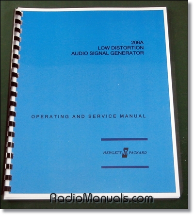 HP 206A Operating & Service Manual - Click Image to Close