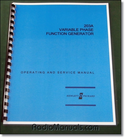 HP 203A Operating & Service Manual - Click Image to Close