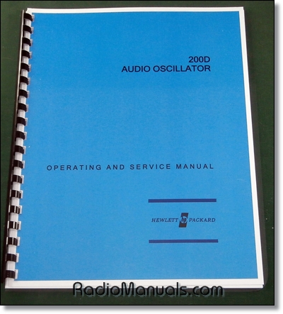 HP 200D Operating & Instruction Manual