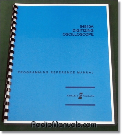 HP 54510A Programming Reference Manual HP 54510A Programming Reference Manual